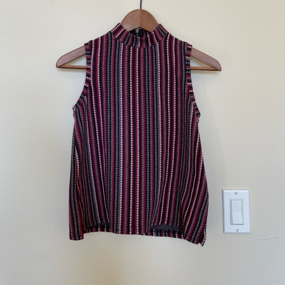Anthropologie Mock Neck Multicolored Top